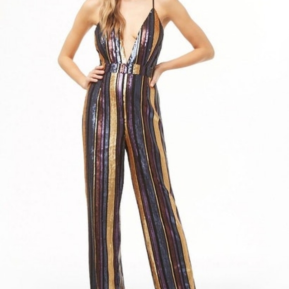 forever 21 sparkly jumpsuit